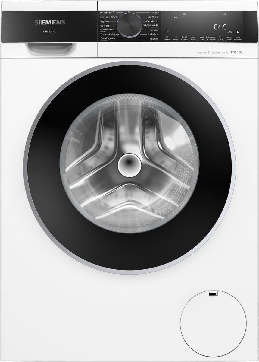 Siemens WG46G2Z8NL - iQ500 - Wasmachine - Wasmachine met stoom - 1600 rpm - 9 kg - smartFinish: vermindert kreukels tot 50% - speedPack L: verkort wasprogramma's met varioSpeed — afbeelding 1