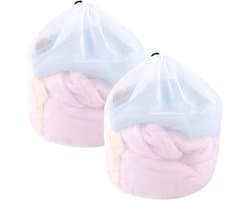 2-Delige wasmachine wasnet - Waszak - Wasnet - Herbruikbare kleine waszak - Met trekkoord - Duurzaam - Geschikt voor ondergoed - kleding en sokken - 40 x 30 cm — afbeelding 1