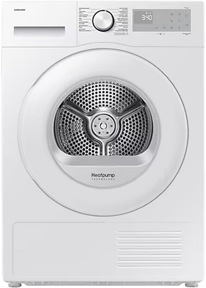 Samsung DV9UDG52A0THEN Vrijstaande droger - 9 kg capaciteit - Warmtepomptechnologie - Optimal Dry-systeem - Witte afwerking — afbeelding 1