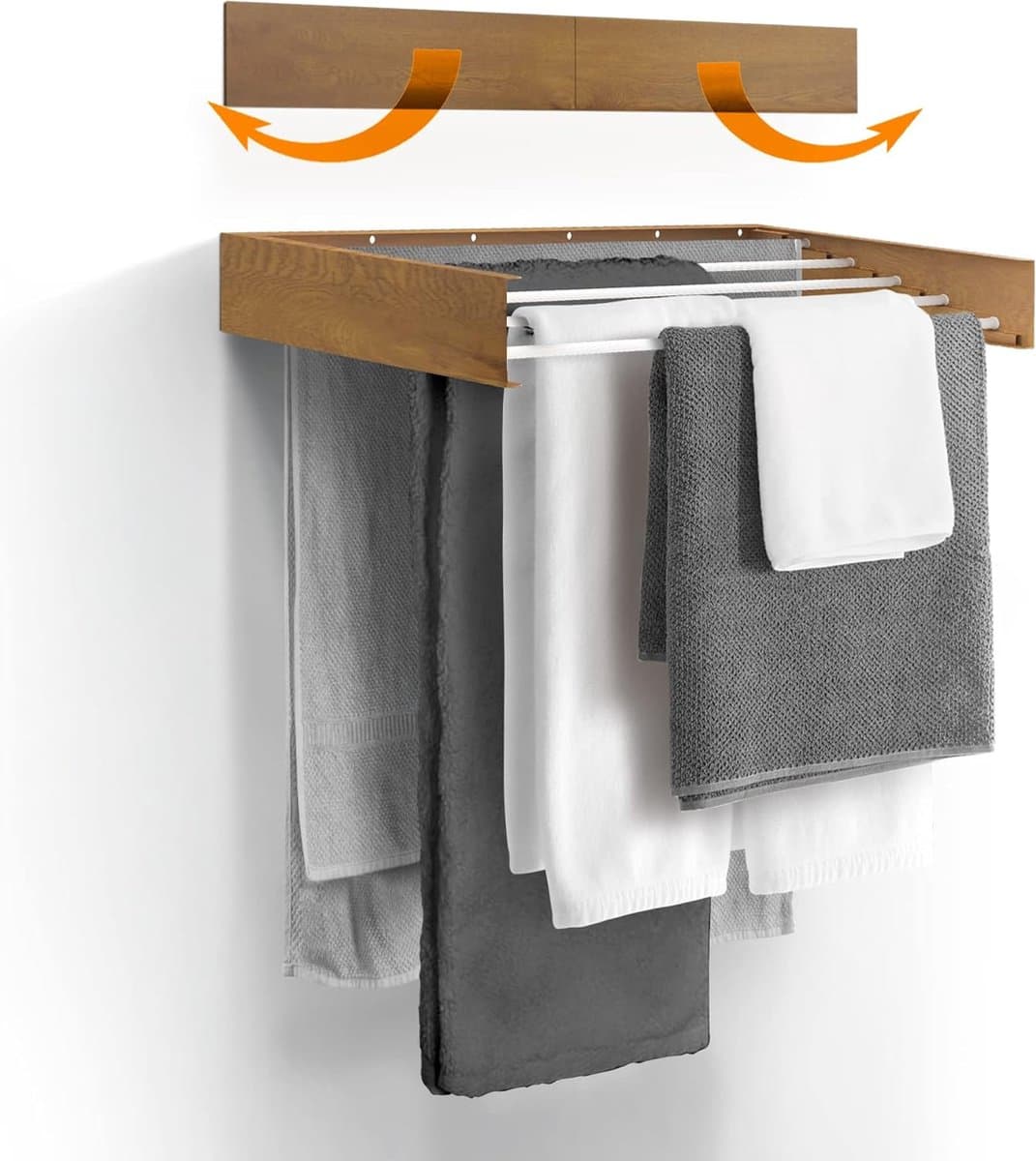 Equivera Wanddroogrek - Wanddroogrek Inklapbaar - Droogrek - Wand Droogrek - Wasrek Hangend - Schuifbaar — afbeelding 1