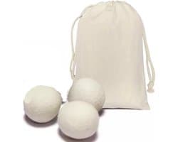 3 grote drogerballen 7cm van wol in bewaarzakje - duurzaam eco friendly sustainable — afbeelding 1