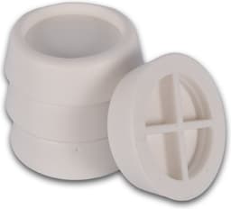 Set van 4 Antislip Wasmachine Dempers - Wit TPR Plastic - Trillingsreducerend en Vloerbeschermend - 6.5cm x 6.5cm x 2cm — thumbnail 5