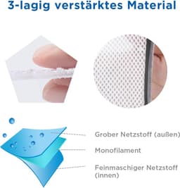 Wasnetten voor wasmachine, duurzame waszakken met ritssluiting, reiswasnet — thumbnail 2
