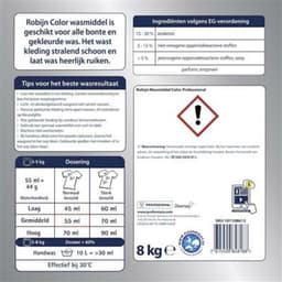 Robijn Professional Wasmiddel Poeder Gekleurde Was 180 Wasbeurten Pro Formula - 8 kg — thumbnail 2
