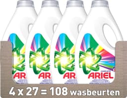 Ariel Vloeibaar Wasmiddel - Kleur - 4 x 27 Wasbeurten - Voordeelverpakking — thumbnail 1
