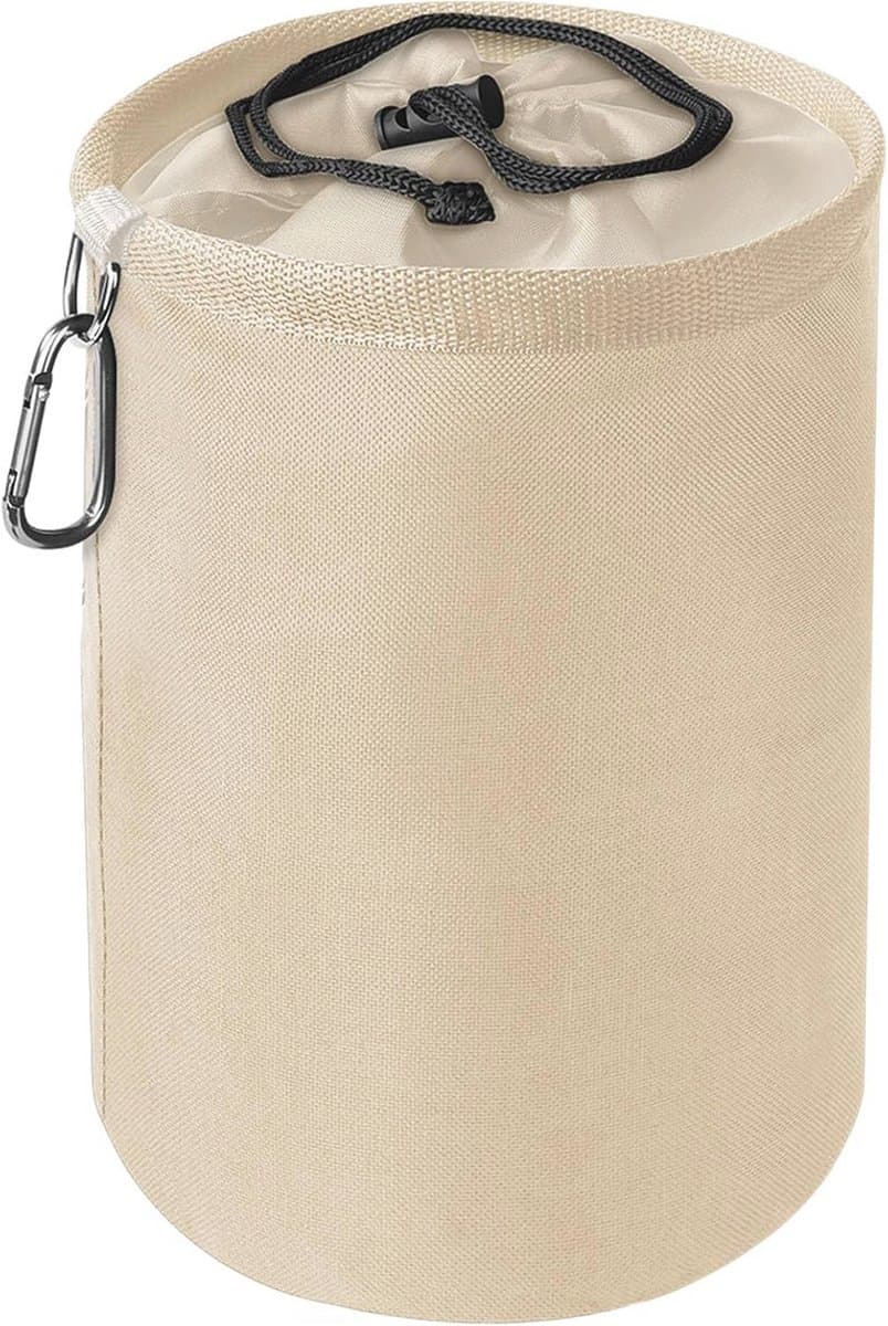 Grote Pennenbak met Lanyard en Karabijnhaak - Beige — afbeelding 1