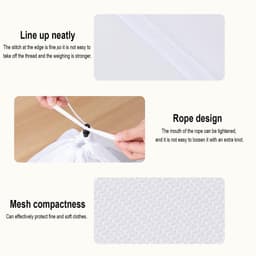 Waszakken - Waszakken van mesh - Verstelbare banden - Duurzame nylon voering - Sluiting met trekkoord - Ideaal voor studenten, studentenhuizen en appartementen - 4 stuks - 4 maten — thumbnail 4
