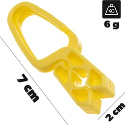 KADAX Wasknijpers, 50 x knijpers van robuuste kunststof, kleurrijke sokkenklemmen, windbestendige klemmen voor binnen en buiten (geel) — thumbnail 3