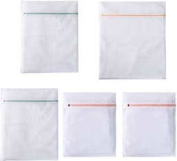 TOVBMUP 5 Waszakken - Wasmachinezakken - Met ritssluiting - Duurzaam - Verkrijgbaar in 3 maten - Meshmateriaal - Geschikt voor het wassen van verschillende soorten kleding — thumbnail 1
