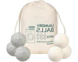 Droogballen set van 6 - Natuurlijke wasverzachter - Voor wasdroger en woldroger - Dons drogerballen - Wasballen voor wasdrogers - Milieuvriendelijk - Langdurig gebruik