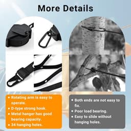 Retractable Clothesline Camping Portable 3.6m High Load Capacity Clothes Line with 34 Hanging Holes Non-Slip Outdoor Travel Accessory — thumbnail 3