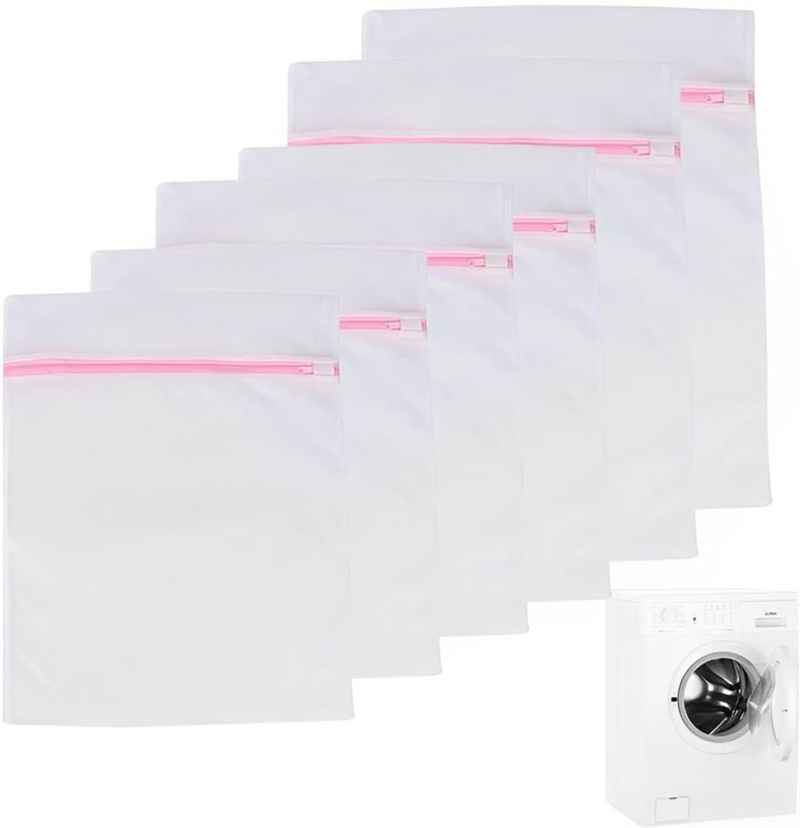 Allecto Plus - 6-delige waszakset voor wasmachine - waszak met ritssluiting - ondergoed - babykleding - bescherming wasmachine - wasnet lingerie — afbeelding 1