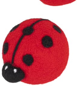 HI drogerballen/wasbollen - 3x stuks - lieveheersbeestjes - voor zachte/kreukvrije was - wasdroger ballen — thumbnail 2