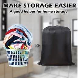 2pcs Grote Waszakken - Trekkoord Waszak - Reis Waszakken voor Vuile Kleding - Trekkoord Waszak voor Thuis/Op Reis/Vakantie/Camping/Camper/Dorm - Machine Wasbaar (70) — thumbnail 3