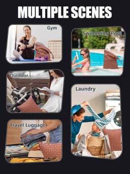 JGS Premium - Set van 2 waterdichte herbruikbare zakken 40 x 30 cm - Voor vuile was en natte kleding - Met ritssluiting - Ideaal voor reizen en thuisgebruik — thumbnail 5