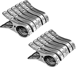 Allecto Plus - 12 Stuks Grote Wasknijpers Plastic Handdoekklemmen voor Zwembadstoelen - Set van Strandhanddoekclips - Wasserijaccessoires. Beschermt uw Handdoek Tegen Wegwaaien - Ideaal voor Thuisgebruik. — thumbnail 1
