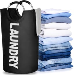 GOODEVN Premium 3-in-1 Wasmand - Opvouwbare Wassorteerder (90L) Waszakken | Zwarte Moderne Design | Voor Wit, Kleur & Delicaat Wasgoed — thumbnail 1