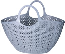 CM Flexibele wasmand of draagtas - grijs - 22 liter - kunststof - 50 x 20 x 40 cm - opbergen — thumbnail 5