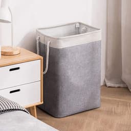 Opvouwbare wasmand - Wasmand met deksel - Opvouwbare waterdichte prullenbak - met uitneembare tas - Wasmand met grote capaciteit - Opbergtas - voor slaapzaal, slaapkamer, badkamer, kleding en speelgoed - Bruin — thumbnail 2