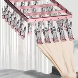 - Ronde sokkendroger roestvrij staal voor wasrek en handdoeken drogen (roze) — thumbnail 4