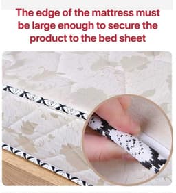 Daity 10-pack - Lakenklemmen - Antislip-lakenklemmen - Houder voor anti-slip-lakenklemmen - Om lakens comfortabel te houden op matrassen met opstaande randen (wit) — thumbnail 5