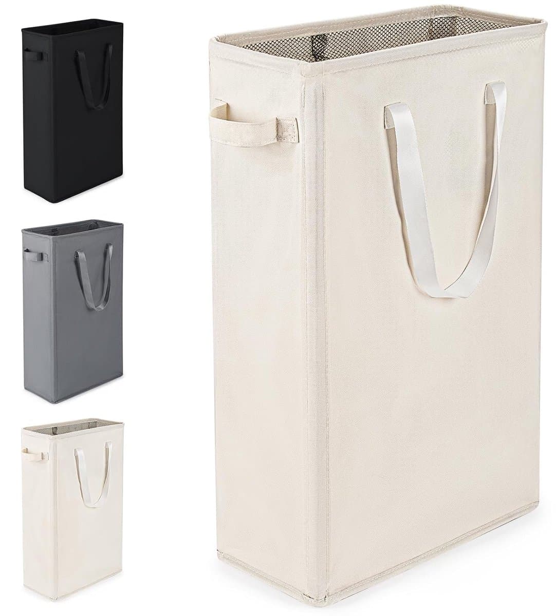 Opvouwbare wasmand met deksel - Slank design, 45 liter inhoud, handig voor elke ruimte — afbeelding 1