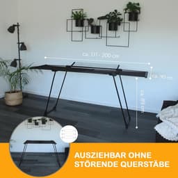 Droogrek Ultra - Uittrekbaar, 28 m Drooglijn, Uitklapbare Vleugels, Wielen voor Flexibele Gebruiksgemak — thumbnail 2