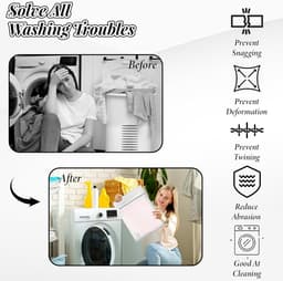 Allecto Plus - Set van 4 waszakken voor de wasmachine - Duurzame wasnetten voor reizen - Met ritssluiting - Ideaal voor fijne was - 40 x 30 cm en 30 x 20 cm - Beha sokken reisschoenen — thumbnail 4
