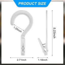 Washaken Clip - Drooghaak voor kleding - Washaken met klemmen - kleerhangers voor sokken - Sterke plastic wasknijpers - Veelzijdig - draagbare antislip plastic hangers clips - voor kleding gordijn badhanddoek hoed lakens jas - 8stuks - wit — thumbnail 5