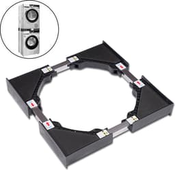 Vonia Tussenstuk Wasmachine Droger - Stapelkit Wasmachine Droger - Universeel - Verstelbaar - Zwart — thumbnail 1