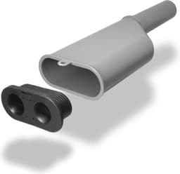 Dparts afvoer y-stuk met rubberen dop - voor wasmachine en droger - duo dubbele splitter - condens water afvoerslang verdubbelaar — thumbnail 4