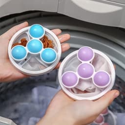 Narimano® 2 Stks Drijvende Haar Filtering- Mesh Removal Wasmachine Wol Apparaat Wasmachine -Haarfilter Schoonmaak Mesh Bag -Herbruikbare Wasmachine Haarvanger — thumbnail 5
