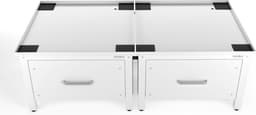 Wasophoogte® Wasmachine verhoger met lade - Wasmachine opbouwmeubel - Wasmachine sokkel - 42cm hoog - Wit - Universeel - Dubbel - Inclusief Lekbak — thumbnail 1