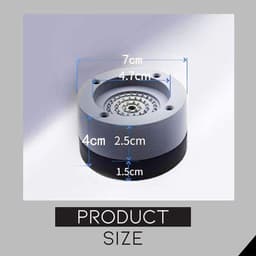 Igoods Wasmachine Trillingsdemper – Set van 4 stuks – Wasmachine Geluidsdemper – Antislip rubbe– Antislipmat — thumbnail 3
