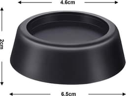 Trillingsdempers Wasmachine & Droger – Set van 4 stuks – Zwart - Wasmachine Geluidsdempers / Vibratiedempers – Pads / Voetjes – Antislip rubber - Extra dik — thumbnail 4