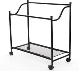 Wasmand, wasverzamelaar met 4 afneembare stoffen zakken, wassorteerder, stabiel, 4 x 35 liter, zwart-LSF005 — thumbnail 5