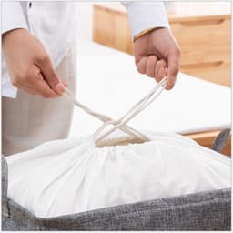 SUNMOOL Wasmand - Waszak - Laundry bag - Laundry basket - Opvouwbaar - 100 Liter - Bruin — thumbnail 5
