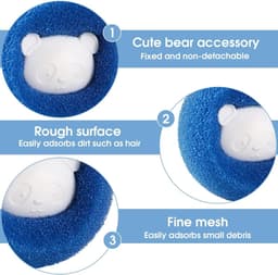 Dierenhaarverwijderaar voor wasmachine - 8 stuks - herbruikbare pluisballen - kattenhaar en hondenhaar verwijderen - kleding en dekens schoonmaken — thumbnail 3
