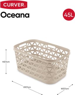Curver Oceana Wasmand - 45L - 57,1x37,1x27,1cm - Wit — thumbnail 2