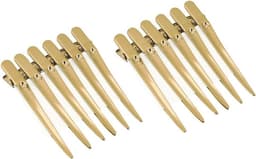 12x Antislip Kappershaarclips Goud - Professionele Vlinderklemmen voor Knippen en Verven — thumbnail 5