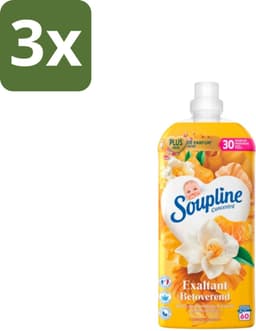 3 x Soupline – Wasverzachter – Betoverend Mandarijn & Vanille – 1,28 L - Wasverzachter - Wasverzachter Mandarijn En Vanille - Wasverzachter Betoverend - Wasverzachter Voor Kleding - Wasverzachter Voor Was — thumbnail 1