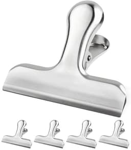 5 Stuks Bulldog Clips 55mm voor Organiseren van Documenten, Tassen, Voedsel en Foto's - Multifuntionele Klemmen voor Thuis, Keuken, School en Kantoor — thumbnail 1