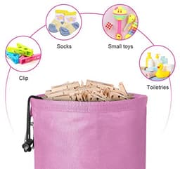 Grote Peg Bag met Sluitkoord en Hanghaak - Perfect voor Waskleding Pinnen en Organisatie — thumbnail 2