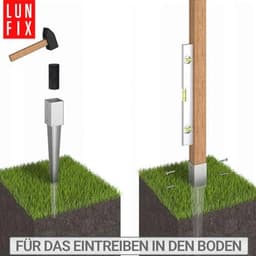 Grondanker 100 x 100 mm voor houten palen - Thermisch verzinkt voor hekken en tuinprojecten — thumbnail 5