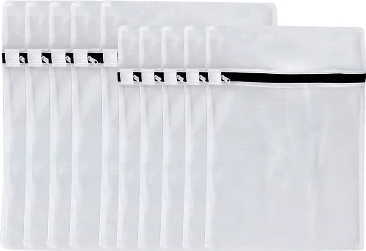 Wasnetten, 10-pack, waszakkenset, waszakken met rits, Geschikt voor het wassen van bh's, ondergoed, sokken, leggings en babykleding (30*40 cm/40*50 cm). — afbeelding 1