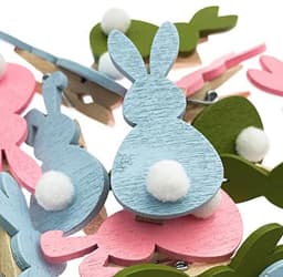 Mini Houten Wasknijpers voor Pasen – Decoratieve Hazenklemmen in 54 Kleurrijke Stukken — thumbnail 2