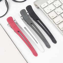 Professionele Haarclips voor Stylen en Knippen - 12 Stuks Duckbill Clips met Siliconen Band — thumbnail 2