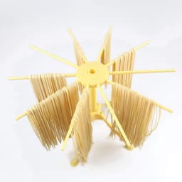 Opvouwbare pastadroger, pastadroger met 10 stangen, compact, eenvoudig op te bergen, snelle installatie, geel — thumbnail 4