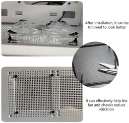 VVGoods - Rubberen ventilatorhouders en 40-delige PC-schroevenset met siliconen stiften voor anti-vibratie bevestiging van computer — thumbnail 2