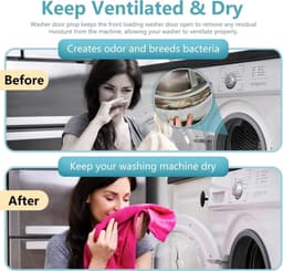 Flexibele Deurondersteuning voor wasmachine - Kindveilige deurstopper voor voorkant, sterke magneet en handige post-droger oplossingen — thumbnail 2
